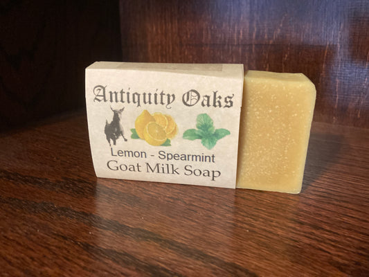 Lemon-Spearmint Goat Milk Soap